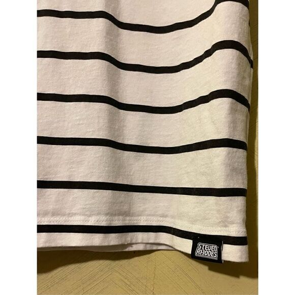 Steven Rhodes Men Striped Tshirt “My Imaginary Friends Think I’m Cool sz L - Picture 5 of 9